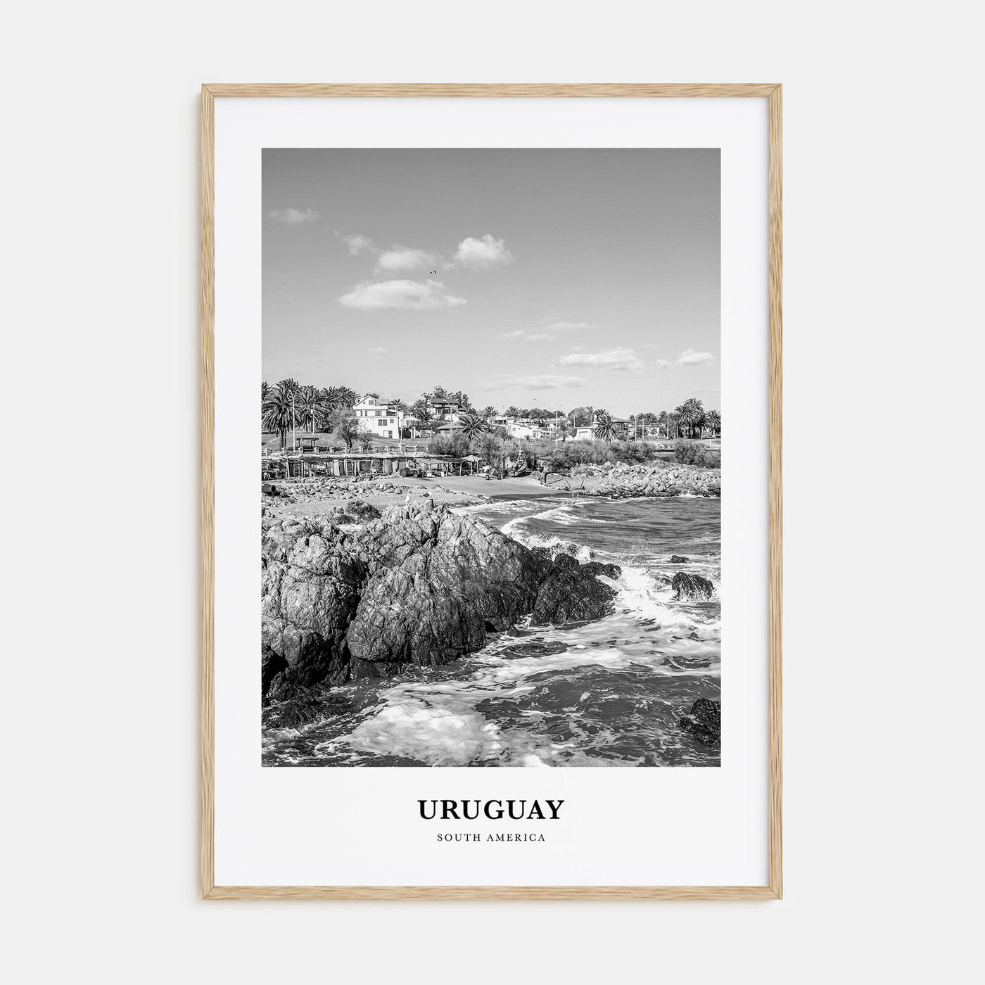 Uruguay Portrait B&W Poster