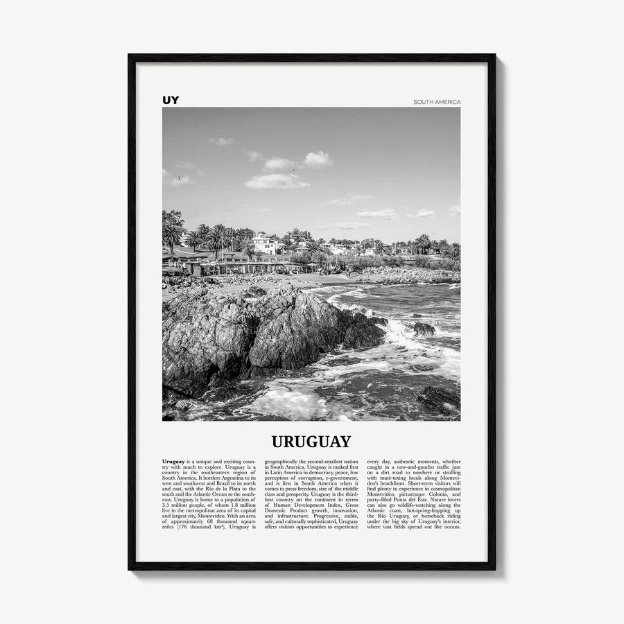 Uruguay Print Black and White, Uruguay Wall Art, Uruguay Poster, Uruguay Photo, Uruguay Wall Decor, Uruguai, Montevideo, South America