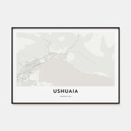 Ushuaia Map Landscape Poster
