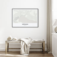 Ushuaia Map Landscape Poster