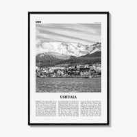 Ushuaia Print Black and White, Ushuaia Wall Art, Ushuaia Poster, Ushuaia Photo, Ushuaia Wall Décor, Argentina
