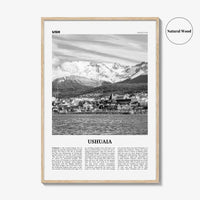Ushuaia Print Black and White, Ushuaia Wall Art, Ushuaia Poster, Ushuaia Photo, Ushuaia Wall Décor, Argentina