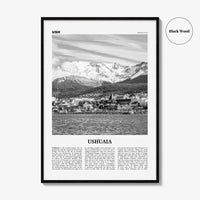 Ushuaia Print Black and White, Ushuaia Wall Art, Ushuaia Poster, Ushuaia Photo, Ushuaia Wall Décor, Argentina