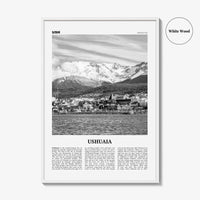 Ushuaia Print Black and White, Ushuaia Wall Art, Ushuaia Poster, Ushuaia Photo, Ushuaia Wall Décor, Argentina