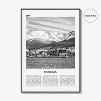 Ushuaia Print Black and White, Ushuaia Wall Art, Ushuaia Poster, Ushuaia Photo, Ushuaia Wall Décor, Argentina