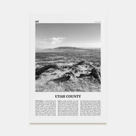 Utah County Travel B&W Poster