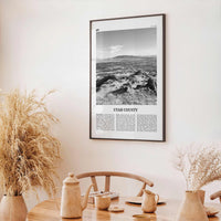 Utah County Print Black and White, Utah County Wall Art, Utah County Poster, Utah County Photo, Utah County Wall Décor, Utah Map, Utah, USA