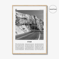 Utah Print Black and White No 3, Utah Wall Art, Utah Poster, Utah Photo, Utah Wall Décor, Utah Map, United States