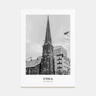 Utica Portrait B&W Poster