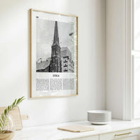 Utica Print Black and White, Utica Wall Art, Utica Poster, Utica Photo, Utica Wall Décor, New York, USA, United States