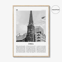 Utica Print Black and White, Utica Wall Art, Utica Poster, Utica Photo, Utica Wall Décor, New York, USA, United States