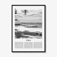 Utila Print Black and White, Utila Wall Art, Utila Poster, Utila Photo, Utila Wall Décor, Utila Map, Honduras