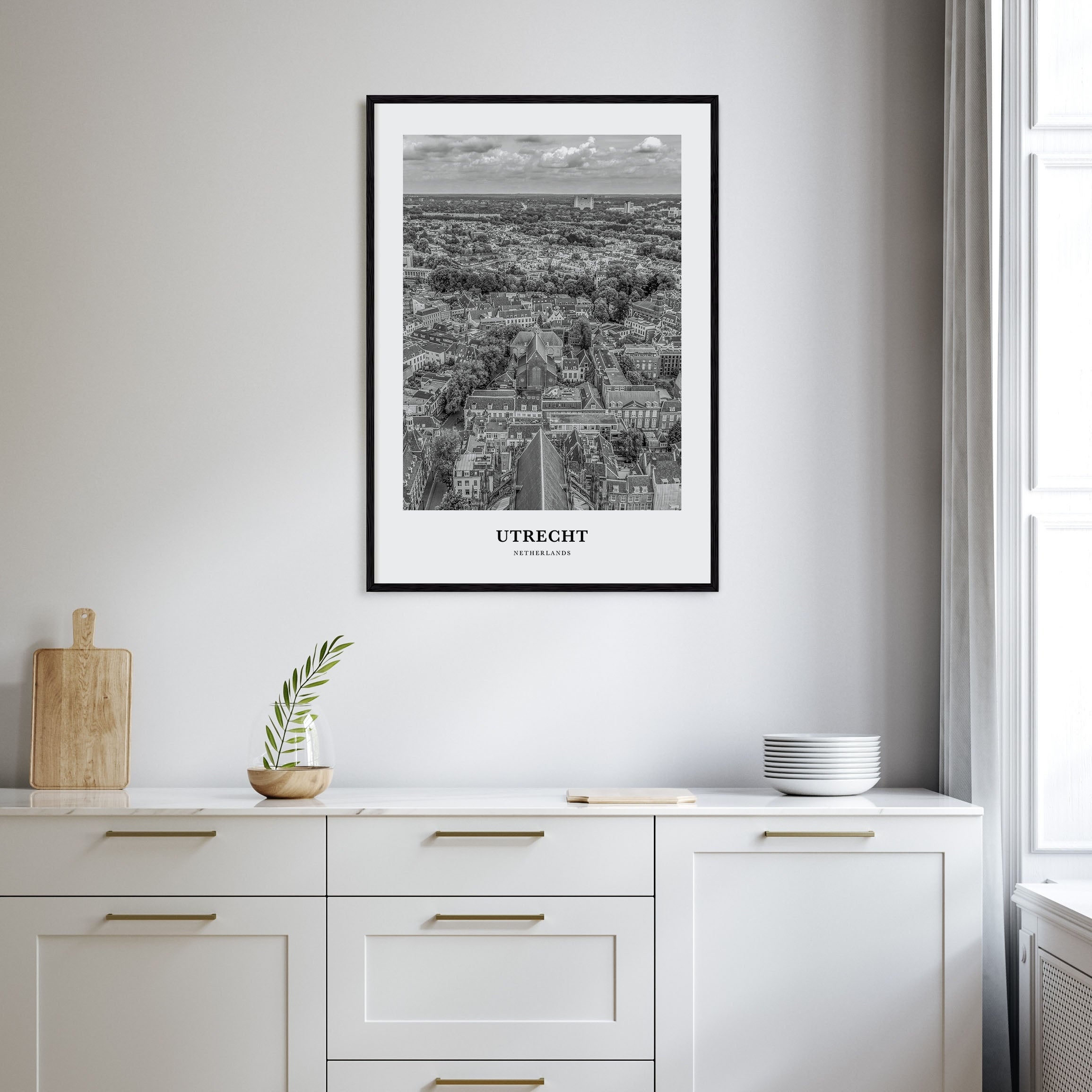 Utrecht Portrait B&W Poster