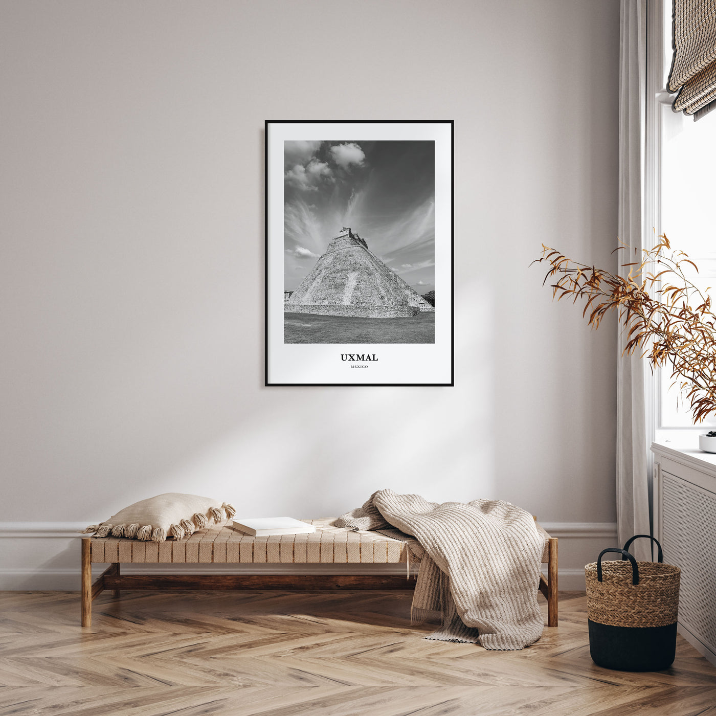 Uxmal Portrait B&W Poster