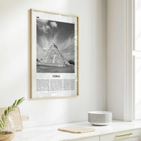 Uxmal Print Black and White, Uxmal Wall Art, Uxmal Poster, Uxmal Photo, Uxmal Wall Décor, Uxmal Map, Mexico