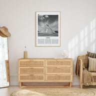 Uxmal Travel B&W Poster