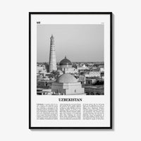 Uzbekistan Print Black and White, Uzbekistan Wall Art, Uzbekistan Poster, Uzbekistan Photo, Ўзбекистон, Oʻzbekiston, Tashkent, Uzbek, Asia
