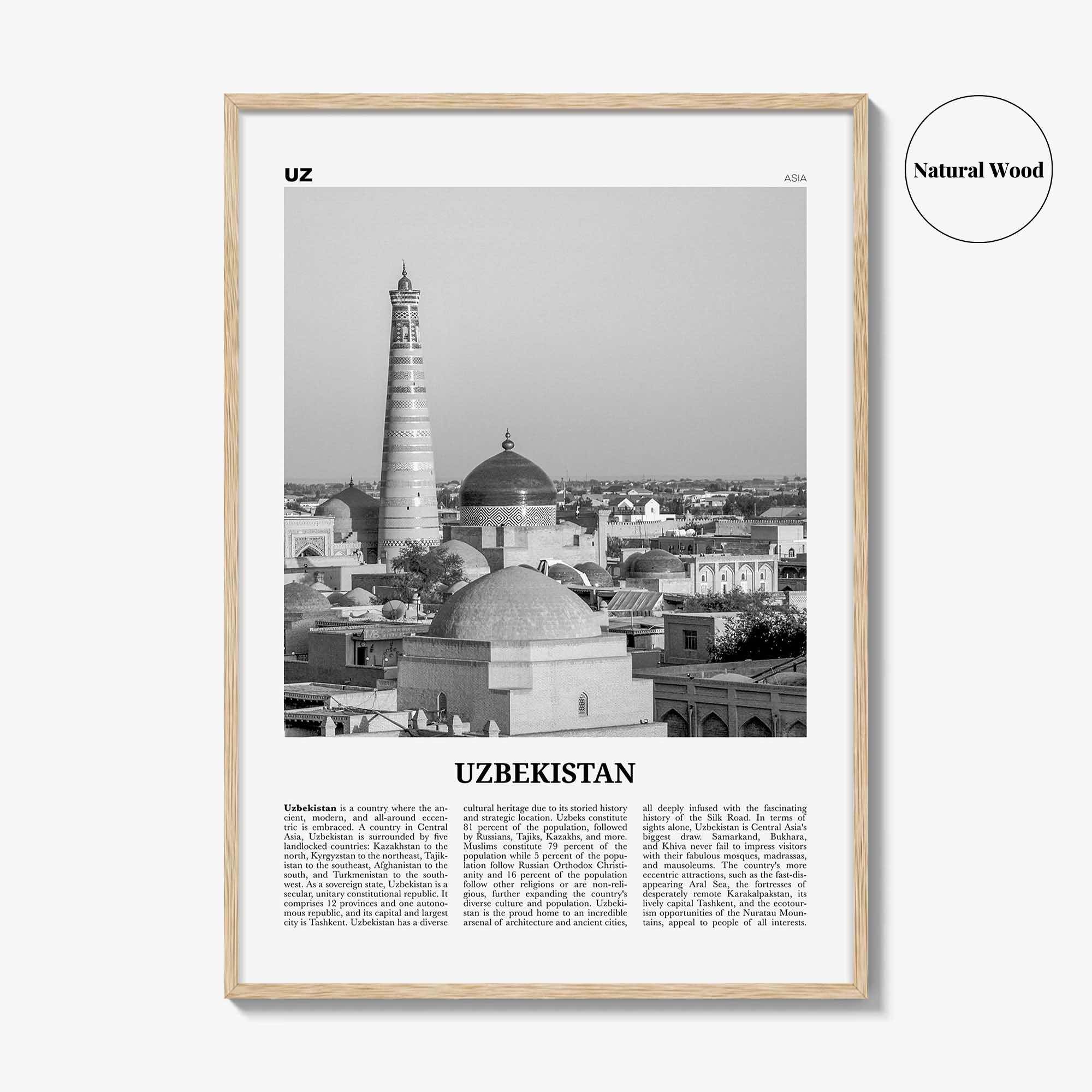 Uzbekistan Print Black and White, Uzbekistan Wall Art, Uzbekistan Poster, Uzbekistan Photo, Ўзбекистон, Oʻzbekiston, Tashkent, Uzbek, Asia