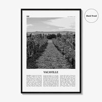 Vacaville Print Black and White, Vacaville Wall Art, Vacaville Poster, Vacaville Photo, Vacaville Wall Décor, Vacaville Map, California, USA