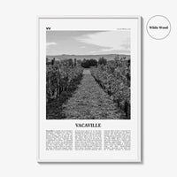 Vacaville Print Black and White, Vacaville Wall Art, Vacaville Poster, Vacaville Photo, Vacaville Wall Décor, Vacaville Map, California, USA