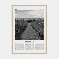 Vacaville Travel B&W Poster