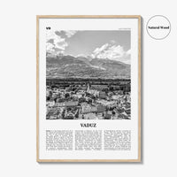 Vaduz Print Black and White, Vaduz Wall Art, Vaduz Poster, Vaduz Photo, Vaduz Wall Décor, Liechtenstein, Oberland, Ebenholz, Mühleholz