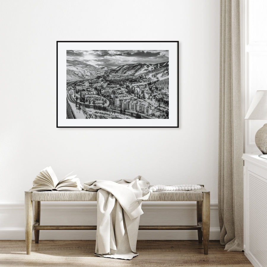 Vail Landscape B&W Poster