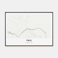 Vail Map Landscape Poster