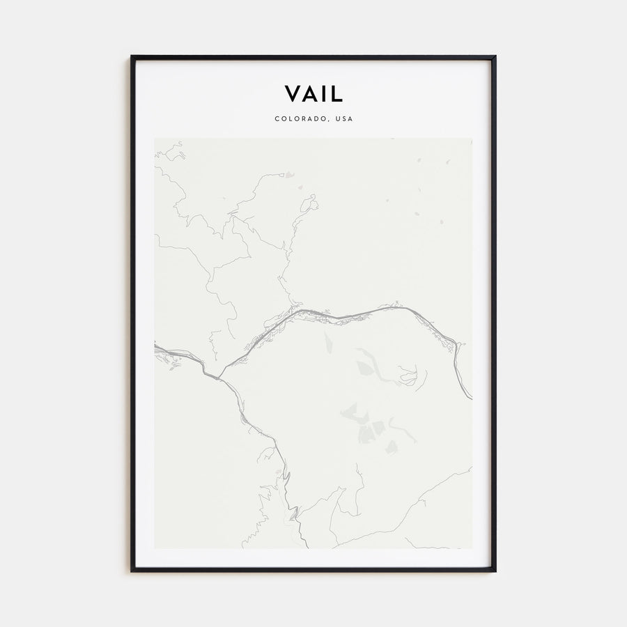 Vail Map Portrait Poster