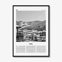 Vail Print Black and White, Vail Wall Art, Vail Poster, Vail Photo, Vail Wall Décor, Colorado, USA, United States, North America