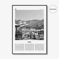 Vail Print Black and White, Vail Wall Art, Vail Poster, Vail Photo, Vail Wall Décor, Colorado, USA, United States, North America