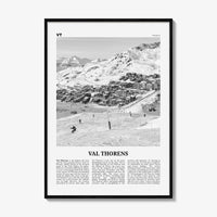 Val Thorens Print Black and White, Val Thorens Wall Art, Val Thorens Poster, Val Thorens Photo, Val Thorens Wall Décor, Savoie, France