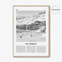 Val Thorens Print Black and White, Val Thorens Wall Art, Val Thorens Poster, Val Thorens Photo, Val Thorens Wall Décor, Savoie, France