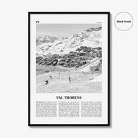 Val Thorens Print Black and White, Val Thorens Wall Art, Val Thorens Poster, Val Thorens Photo, Val Thorens Wall Décor, Savoie, France