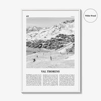 Val Thorens Print Black and White, Val Thorens Wall Art, Val Thorens Poster, Val Thorens Photo, Val Thorens Wall Décor, Savoie, France