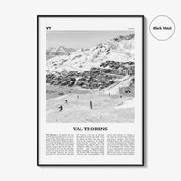 Val Thorens Print Black and White, Val Thorens Wall Art, Val Thorens Poster, Val Thorens Photo, Val Thorens Wall Décor, Savoie, France