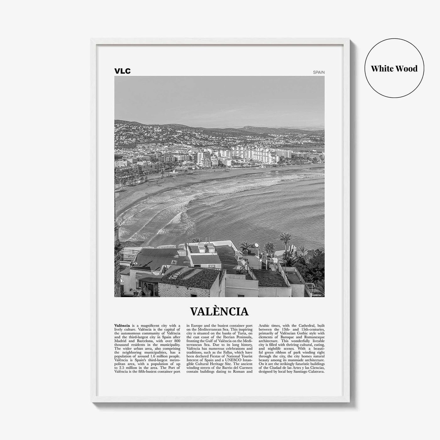 Valencia Print Black and White No 1, Valencia Wall Art, Valencia Poster, Valencia Photo, Valencia Wall Decor, Spain, València, España