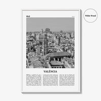 Valencia Print Black and White No 2, Valencia Wall Art, Valencia Poster, Valencia Photo, Valencia Wall Decor, Spain, València, España