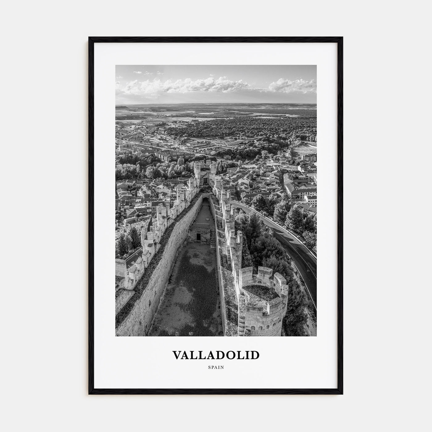Valladolid, Spain Portrait B&W Poster