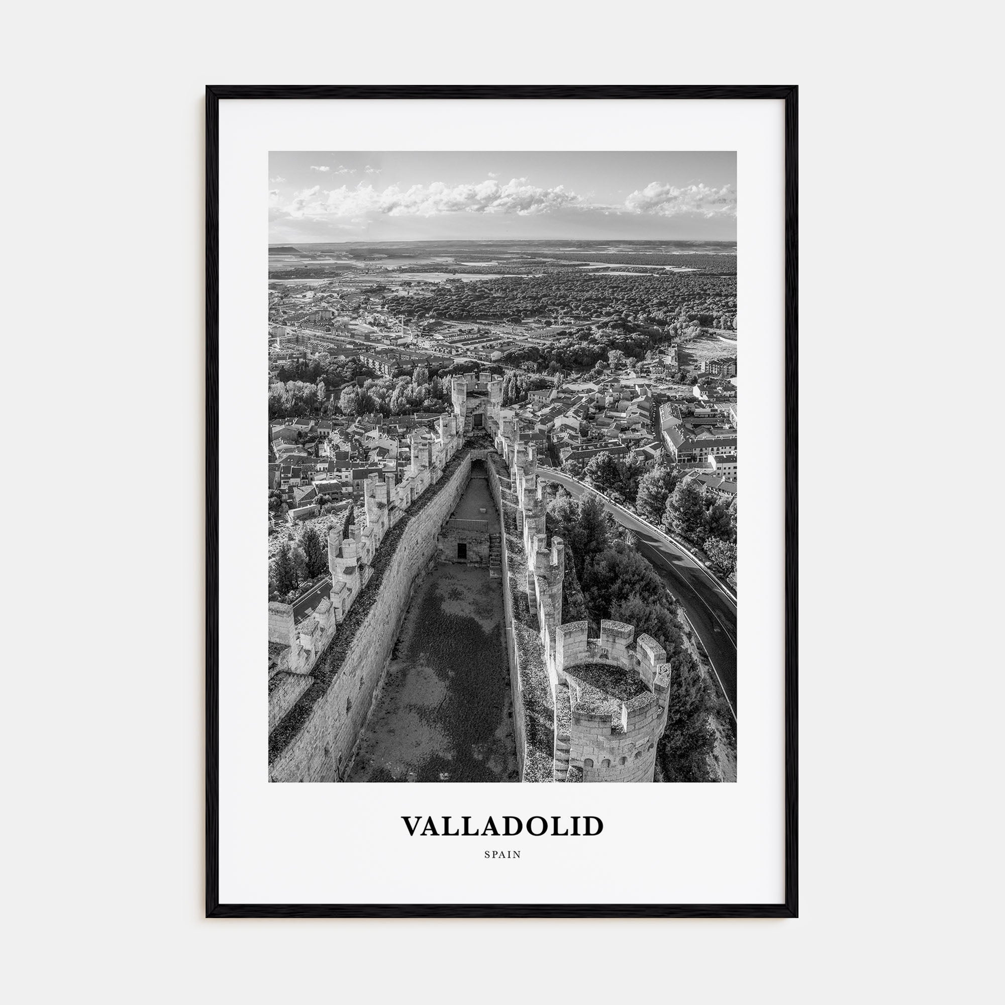 Valladolid, Spain Portrait B&W Poster