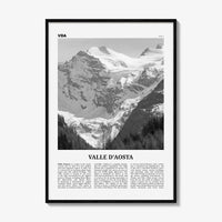 Valle d’Aosta Print Black and White, Valle d’Aosta Art, Valle d’Aosta Poster, Valle d’Aosta Photo, Valle d’Aosta Décor, Valle d’Aosta Map