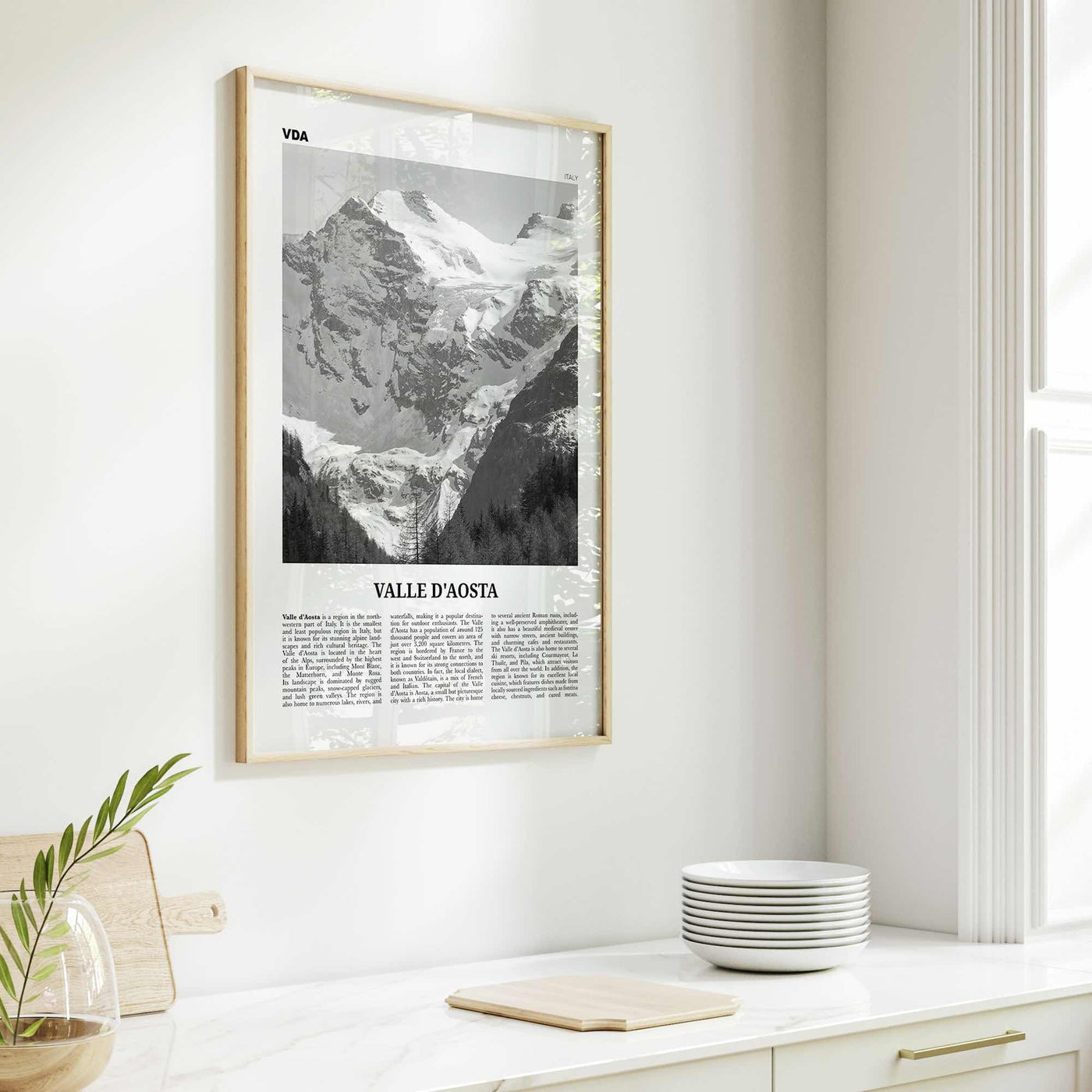 Valle d’Aosta Print Black and White, Valle d’Aosta Art, Valle d’Aosta Poster, Valle d’Aosta Photo, Valle d’Aosta Décor, Valle d’Aosta Map