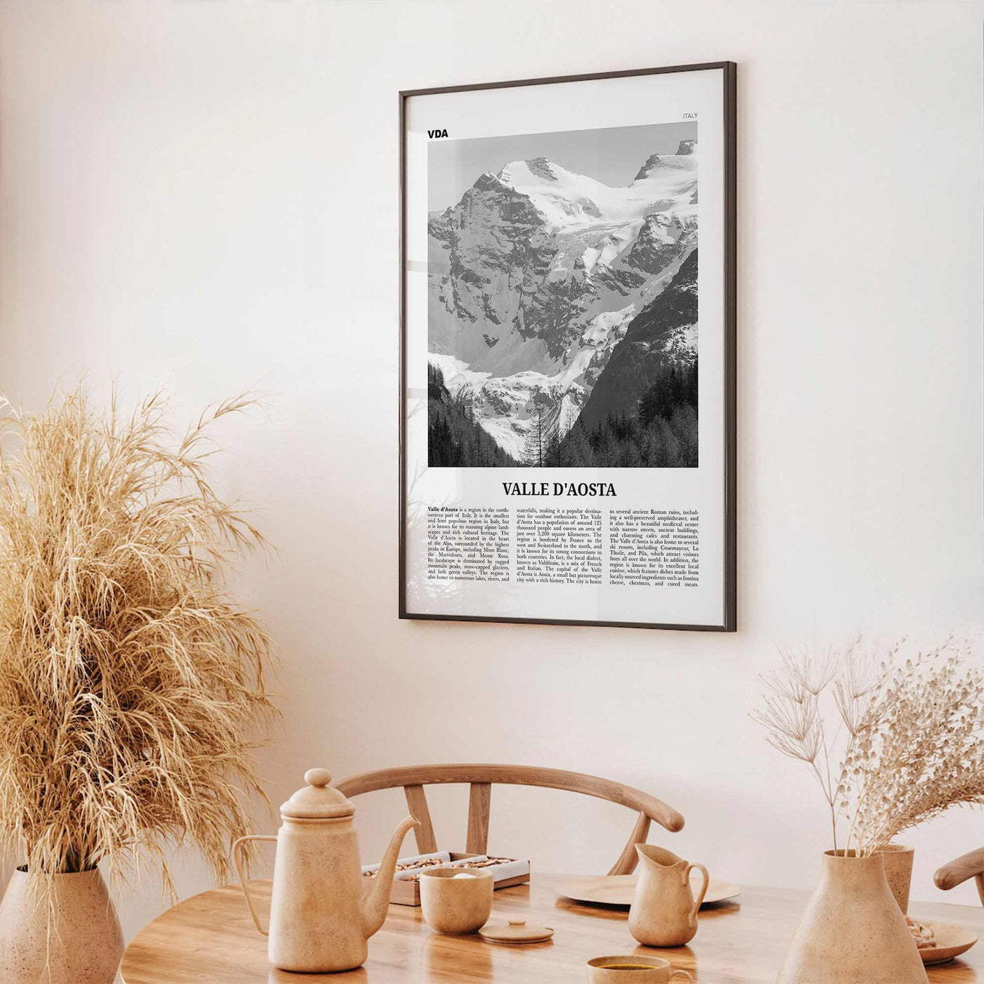 Valle d’Aosta Print Black and White, Valle d’Aosta Art, Valle d’Aosta Poster, Valle d’Aosta Photo, Valle d’Aosta Décor, Valle d’Aosta Map