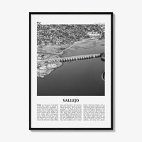 Vallejo Print Black and White, Vallejo Wall Art, Vallejo Poster, Vallejo Photo, Vallejo Wall Décor, California, USA, United States