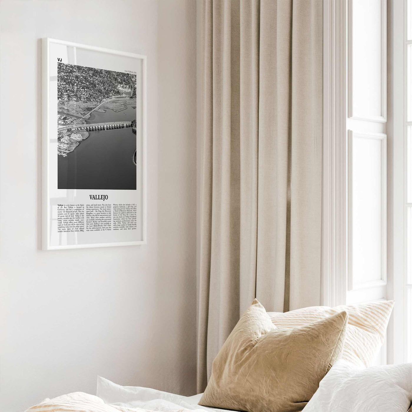 Vallejo Print Black and White, Vallejo Wall Art, Vallejo Poster, Vallejo Photo, Vallejo Wall Décor, California, USA, United States