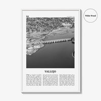 Vallejo Print Black and White, Vallejo Wall Art, Vallejo Poster, Vallejo Photo, Vallejo Wall Décor, California, USA, United States