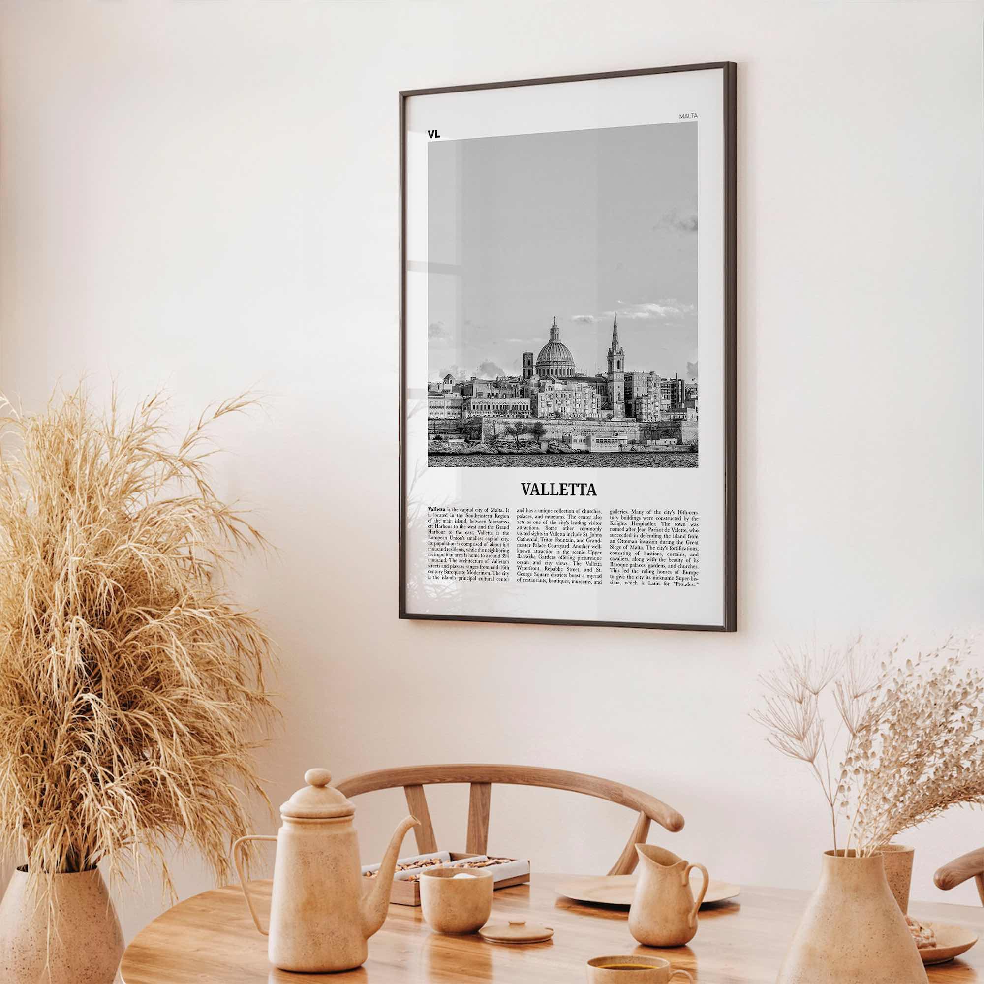 Valletta Print Black and White, Valletta Wall Art, Valletta Poster, Valletta Photo, Valletta Wall Décor, Malta, il-Belt