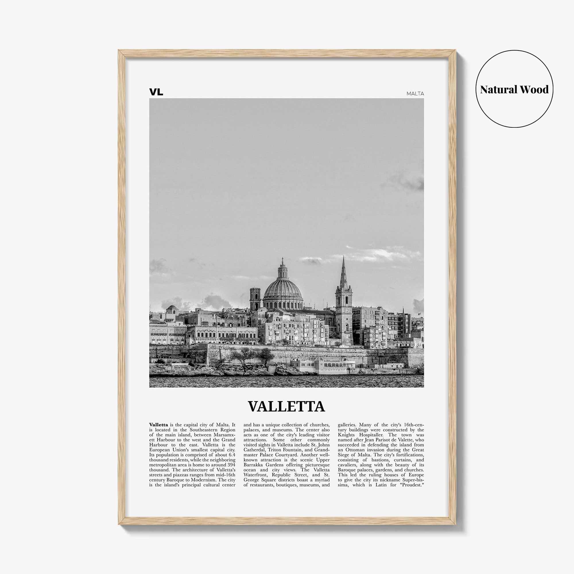 Valletta Print Black and White, Valletta Wall Art, Valletta Poster, Valletta Photo, Valletta Wall Décor, Malta, il-Belt