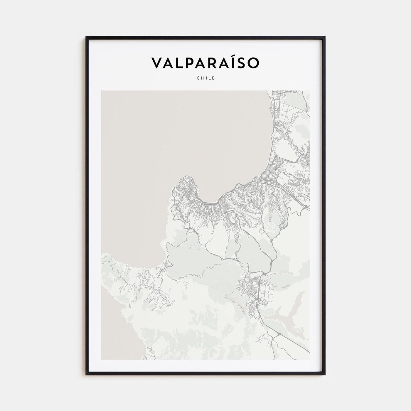 Valparaíso Map Portrait Poster