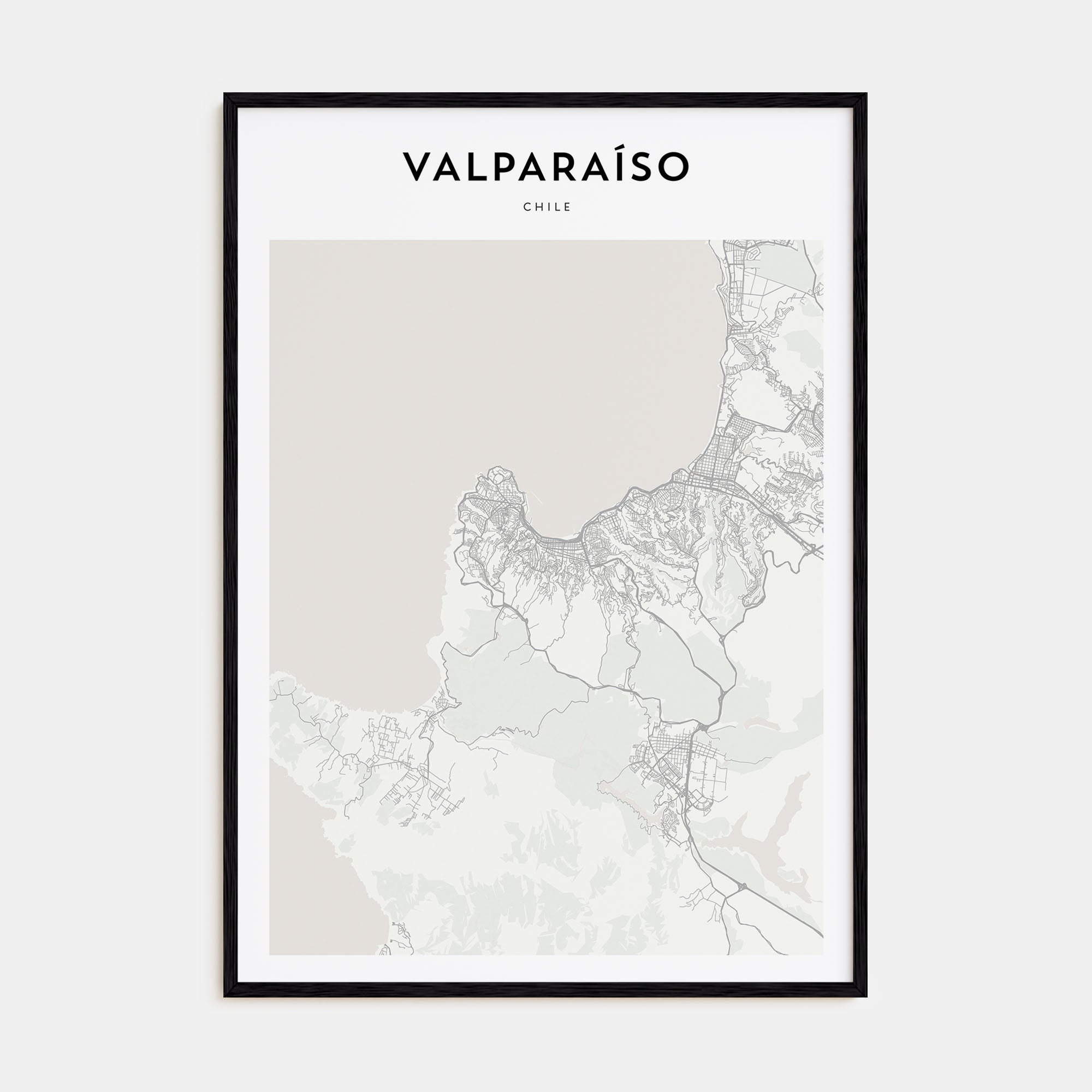 Valparaíso Map Portrait Poster